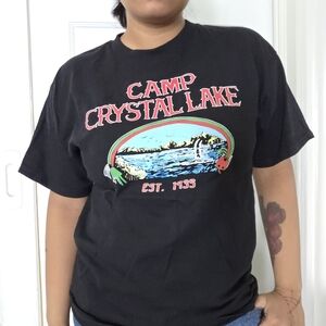 Friday the 13th camp counselor horror movie graphic T-shirt
